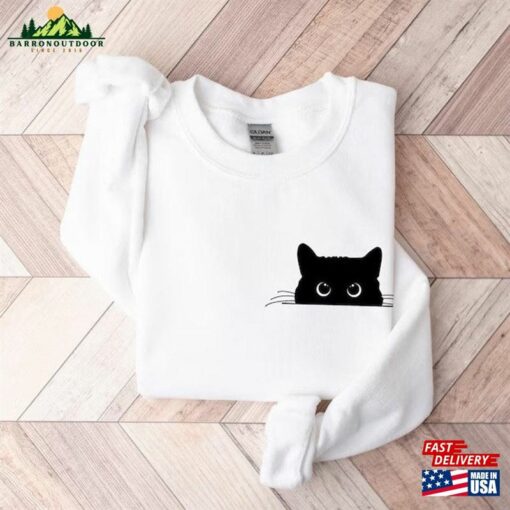 Cute Black Cat Halloween Sweatshirt Gift For Lover Classic