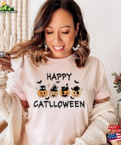 Cute Fall Ghost Cats Shirt Unisex Classic