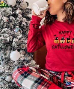 Cute Fall Ghost Cats Shirt Unisex Classic 3