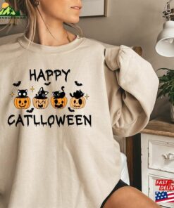 Cute Fall Ghost Cats Shirt Unisex Classic 4