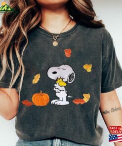 Cute Fall Snoopy Sweatshirt Halloween Unisex Autumn Leaves Pumpkin T Shirt 4