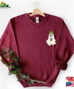 Cute Ghost Coffee Sweatshirt Spooky Weatshirt Womens Halloween T-Shirt Classic