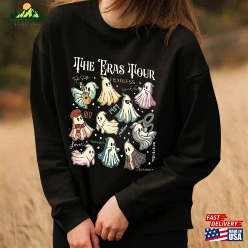 Cute Ghost Music Tour Gildan Sweatshirt Halloween Hoodie 2023 T-Shirt Classic