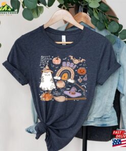 Cute Girls Halloween Shirt Doodles Collage Pink Shirts Kids T Shirt Sweatshirt 4