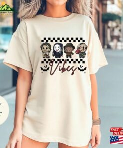 Cute Horror Movie Characters Comfort Colors Shirt Halloween Killers Retro 90S Movies T-Shirt Classic