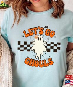 Cute Peace Ghost Halloween Shirt Let’s Go Ghouls Unisex Hoodie