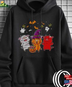 Cute Pigs In Mummy Wicked Witches Devil Spooky T Shirt Halloween Sweatshirt Cat Classic Unisex 3