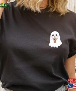 Cute Spooky Coffee T-Shirt Women’s Ghost Shirt Unisex