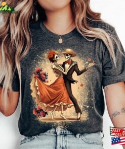 Dancing Skeleton Shirt Dia De Los Muertos 2023 Floral Skull Tshirt Hoodie Classic 3