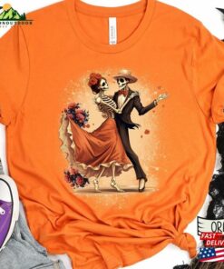 Dancing Skeleton Shirt Dia De Los Muertos 2023 Floral Skull Tshirt Hoodie Classic 4