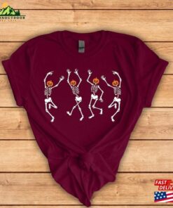 Dancing Skeleton Tshirt Halloween Cute Shirts Unisex Classic