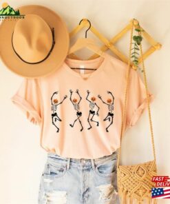 Dancing Skeleton Tshirt Halloween Cute Shirts Unisex Classic 3