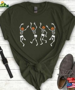 Dancing Skeleton Tshirt Halloween Cute Shirts Unisex Classic 4