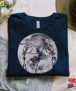 Dancing Skeletons Floral Moon Halloween Plus Size Shirt Spooky Season Clothing Pumpkin Patch Outfit T Shirt Classic 4