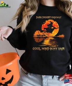 Dark Desert Highway Cool Wind In My Hair Witches Riding Broom Stick Halloween Shirt Hoodie Classic