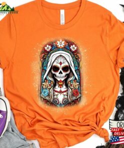 Day Of The Dead Shirt Floral Flower Crown Sugar Skull Dia De Los Muertos Unisex T Shirt 4