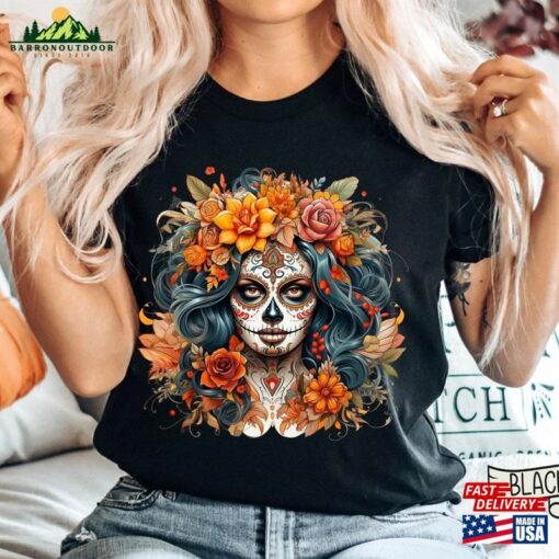 Day Of The Dead Shirt Halloween Costume 2023 Skeleton Sweatshirt T-Shirt