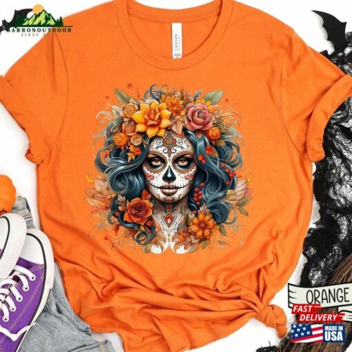 Day Of The Dead Shirt Halloween Costume 2023 Skeleton Sweatshirt T-Shirt