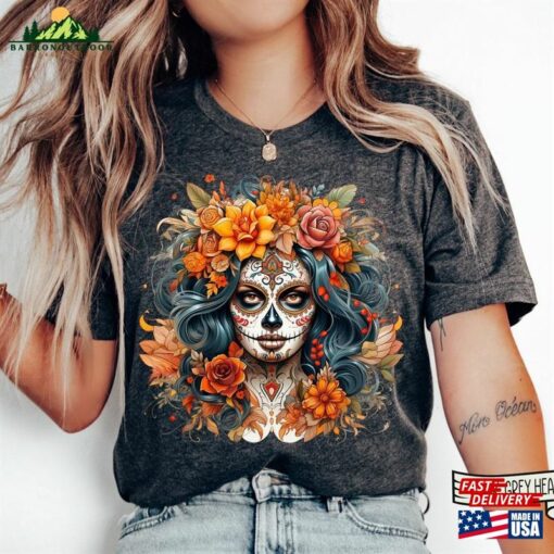 Day Of The Dead Shirt Halloween Costume 2023 Skeleton Sweatshirt T-Shirt