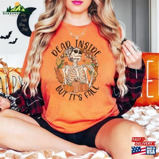 Dead Inside But It’s Fall Shirt Halloween Comfort Colors Classic Unisex