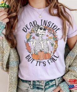 Dead Inside But Its Fall Shirt Halloween Comfort Colors Classic Unisex 4