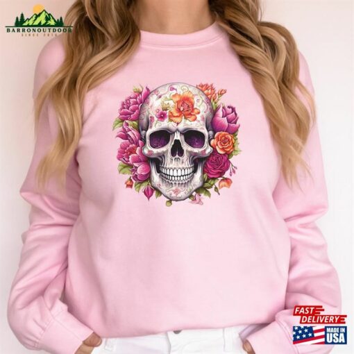 Dia De Los Muertos Sweatshirt Skeleton And Roses Day Of The Dead Celebration Classic T-Shirt