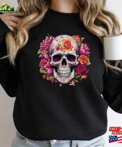 Dia De Los Muertos Sweatshirt Skeleton And Roses Day Of The Dead Celebration Classic T Shirt 4