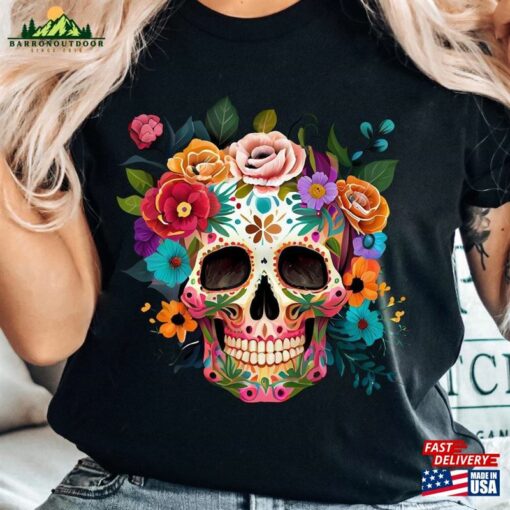 Dia De Los Muertos T-Shirt Day Of The Dead Sugar Skull Tshirt Hoodie