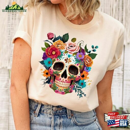 Dia De Los Muertos T-Shirt Day Of The Dead Sugar Skull Tshirt Hoodie