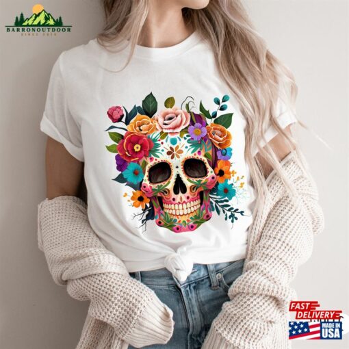 Dia De Los Muertos T-Shirt Day Of The Dead Sugar Skull Tshirt Hoodie