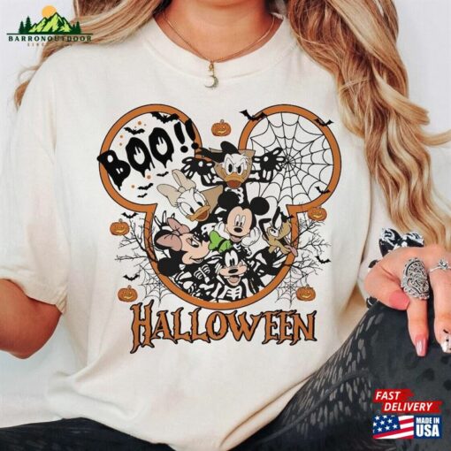 Disney 2023 Halloween Mickey Minnie And Friends Shirt Boo Custom Sweatshirt Classic