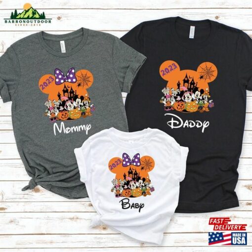Disney 2023 Halloween Shirt Custom Mickey Minnie Family Party Shirts Sweatshirt Classic