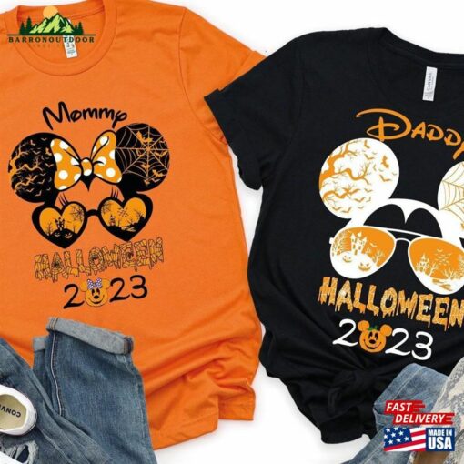 Disney 2023 Halloween Sweatshirt Custom Tee Mickey Minnie Shirt T-Shirt Hoodie