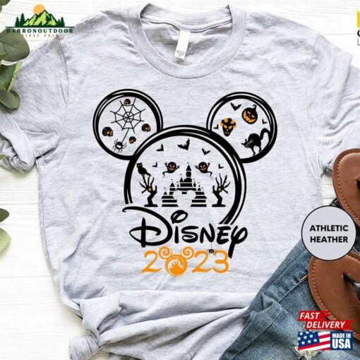 Disney 2023 Mickey And Minnie Mouse Halloween Shirt World Disneyland Vacation Trip Shirts Classic Sweatshirt