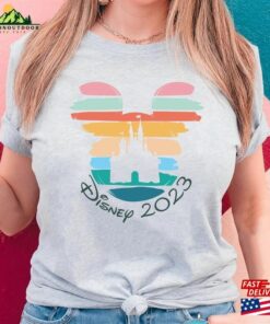 Disney 2023 Shirts Mickey Colorful Head Disneyland Unisex Classic Disney 2023 Shirts Mickey Colorful Head Disneyland Unisex Classic