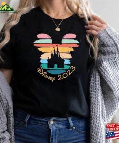 Disney 2023 Shirts Mickey Colorful Head Disneyland Unisex Classic