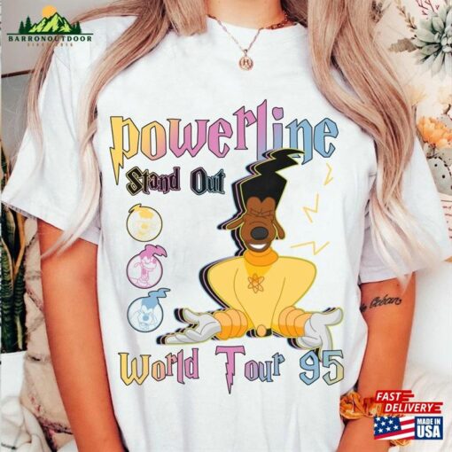 Disney A Goofy Movie Powerline Stand Out World Tour 95 Shirt Birthday Gift Ideas Walt T-Shirt Hoodie