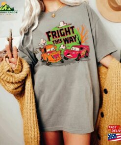 Disney Cars Mater Fright This Way Halloween T Shirt Mcqueen Lightning Shirt Custome Sweatshirt Classic 3