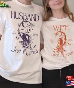 Disney Couple Wife Husband Est 2023 Jack Sally Shirt Mr And Mrs Skellington Unisex Hoodie