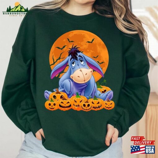 Disney Eeyore Pumpkin Shirt Halloween Winnie The Pooh Disneyland Matching Party Gift 2023 Hoodie Sweatshirt