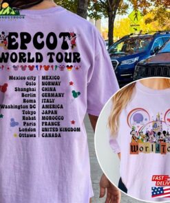 Disney Epcot World Tour 2023 Shirt Walt Drink Around The Sweatshirt Hoodie