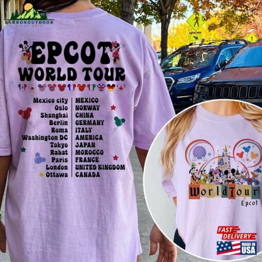 Disney Epcot World Tour 2023 Shirt Walt Drink Around The Sweatshirt Hoodie