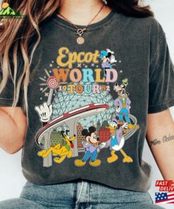 Disney Epcot World Tour Comfort Colors Shirt Retro Mickey And Friends Sweatshirt T-Shirt