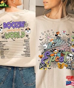 Disney Epcot World Tour Shirt Halloween Boozin Around The 2023 Classic Sweatshirt