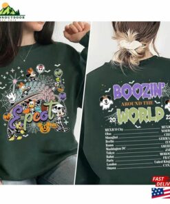Disney Epcot World Tour Shirt Halloween Boozin Around The 2023 Classic Sweatshirt