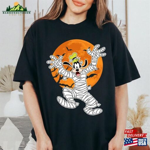 Disney Goofy Mummy Moon Pumpkin The Nightmare Halloween Tee Disneyland Matching Shirt Party Gift 2023 Hoodie T-Shirt