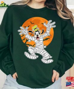 Disney Goofy Mummy Moon Pumpkin The Nightmare Halloween Tee Disneyland Matching Shirt Party Gift 2023 Hoodie T-Shirt