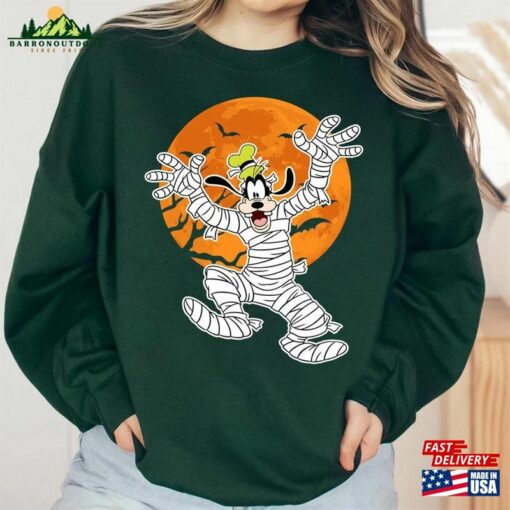 Disney Goofy Mummy Moon Pumpkin The Nightmare Halloween Tee Disneyland Matching Shirt Party Gift 2023 Hoodie T-Shirt