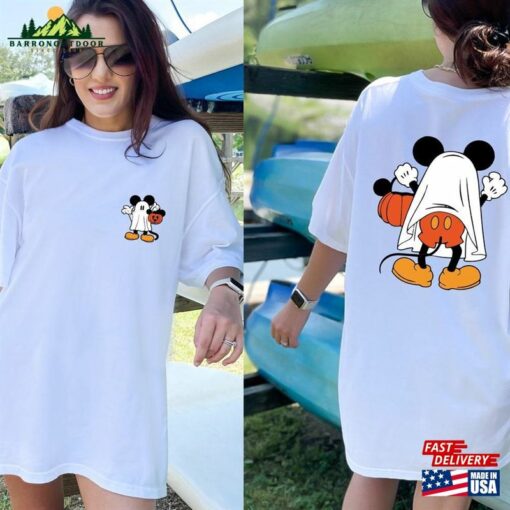 Disney Halloween 2 Sided Comfort Colors Shirt Mickey T-Shirt Hoodie