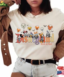 Disney Halloween 2023 Shirt Vintage Characters Disneyland T-Shirt Sweatshirt